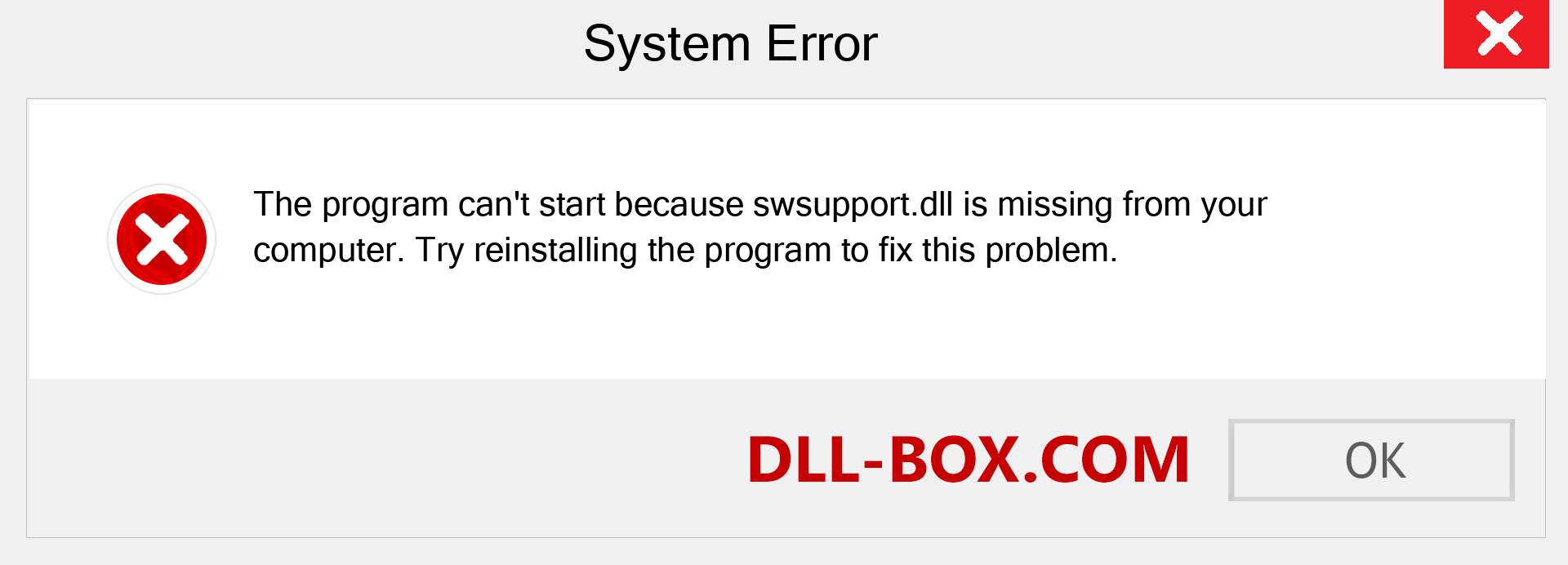  swsupport.dll file is missing?. Download for Windows 7, 8, 10 - Fix  swsupport dll Missing Error on Windows, photos, images